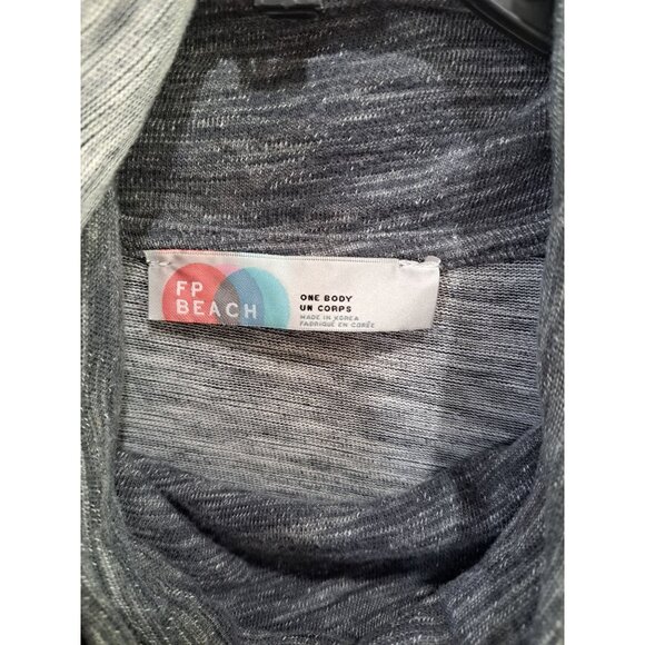 Free People Beach Cocoon Funnel Neck Pullover Gray Long Sleeve Top Women's S - Picture 3 of 9